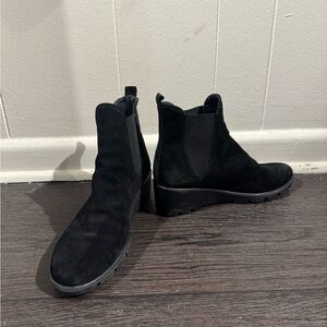 Women's Black Suede Ankle Boots